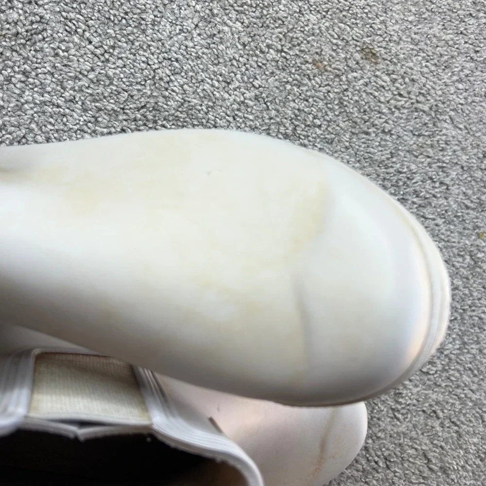 Hunter boots Womens 6 Cream‎ White Rubber Chelsea Rain Boots Ankle Mid Calf